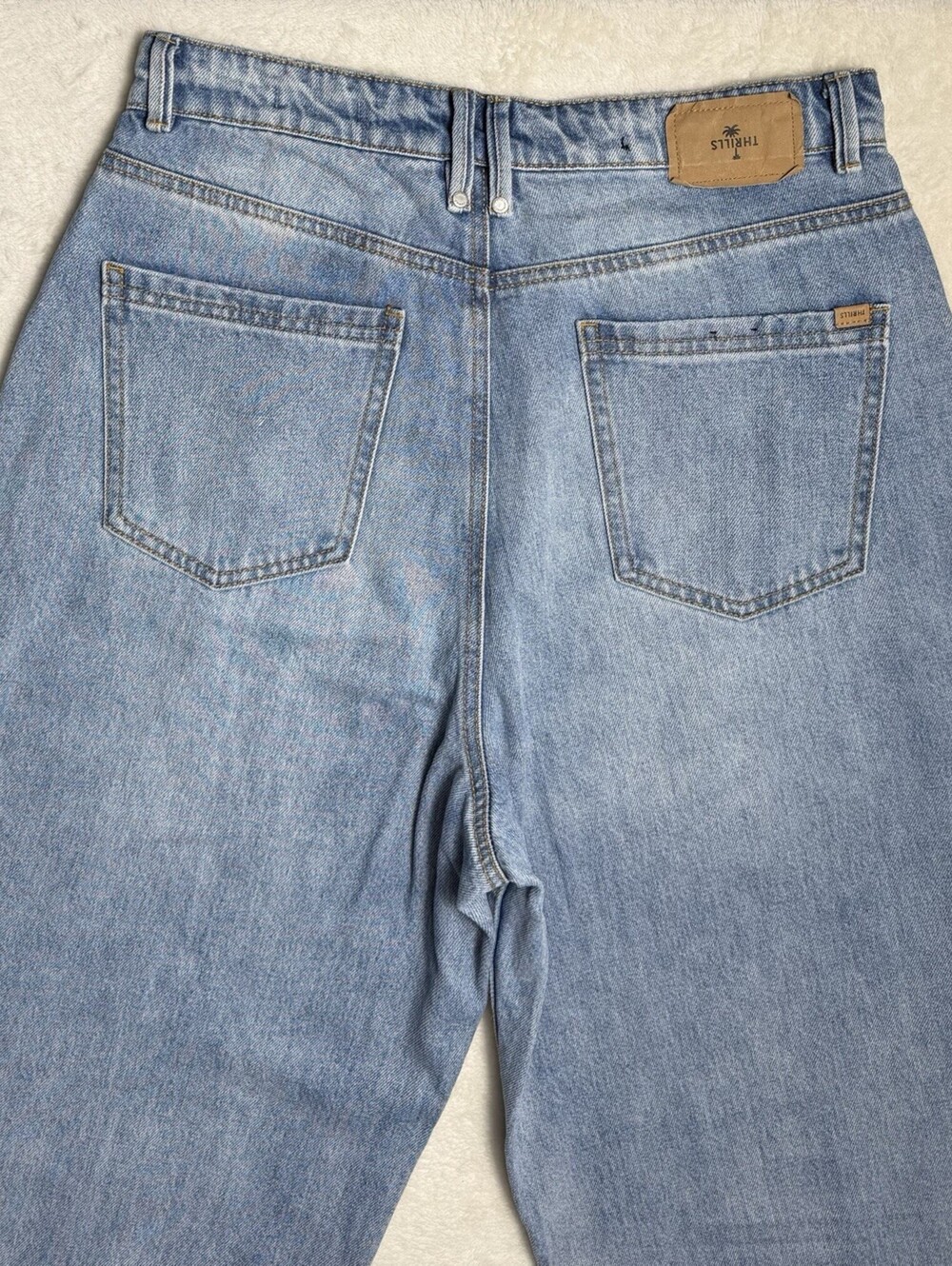 Thrills Co Billie Wide Leg Jeans Women's US 10 Light Wash Denim